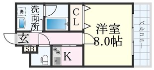 三ノ宮駅 徒歩19分 3階の物件間取画像